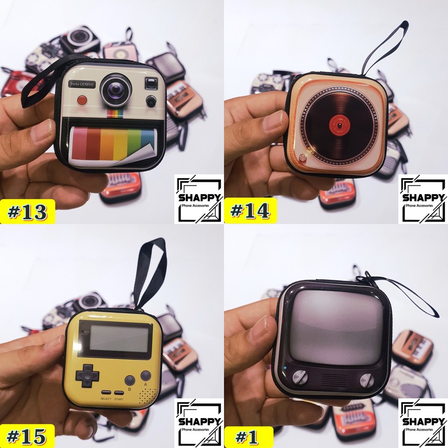 Ví Vuông Mini Hộp Thiết - Đựng Tai Nghe - Cáp Sạc - Chìa Khóa &amp; Phụ Kiện Mini Các Loại [Shappy Shop]