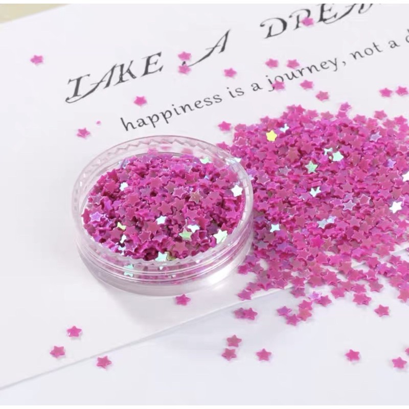 Hộp 30G Kim Tuyến Sequins hình ngôi sao trang trí