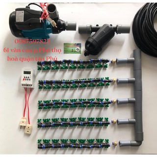 bộ phun sương tưới lan bơm 1/2hp kazumma danh cho vườn 25m2 đến 60m2+hẹn giờ tự động