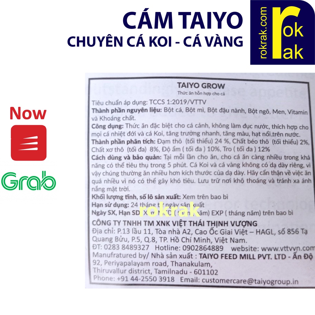 Cám Omega / Taiyo hạt nhỏ gói 500g Thức ăn cá có tảo xoắn