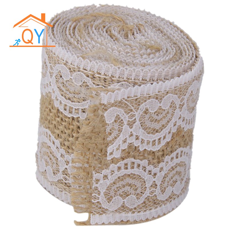2m Natuerlichen Jute Hessian Leinwand Spitzenband Bogen Dekor Shopee Việt Nam
