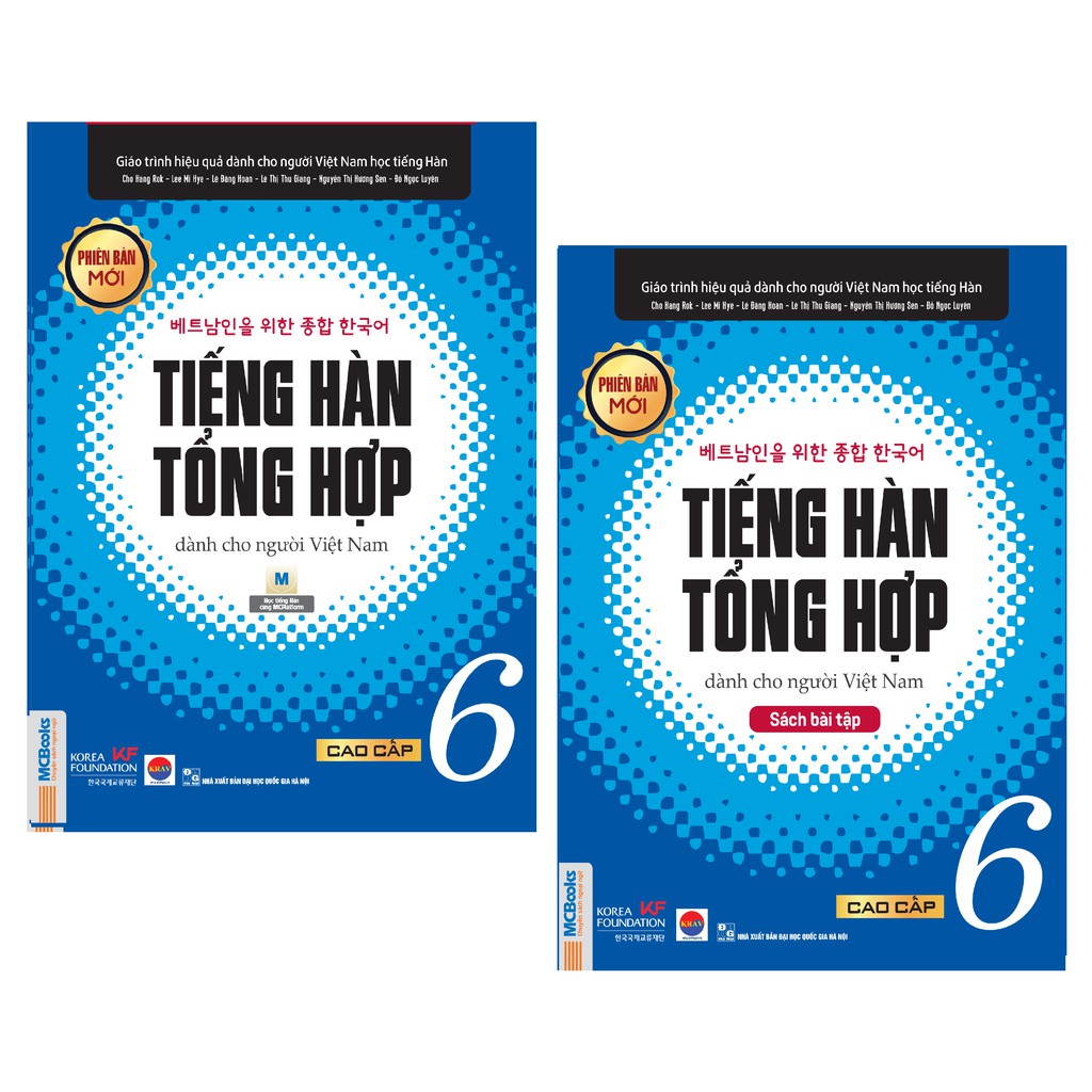 Sách - Combo Giáo Trình Tiếng Hàn Tổng Hợp Dành Cho Người Việt Nam Trình Độ Cao Cấp 6 (Giáo trình + SBT)