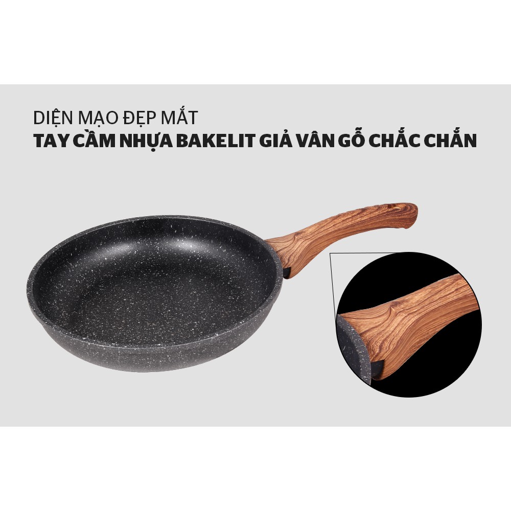 CHẢO ĐÚC SIÊU BỀN VÂN ĐÁ ĐÁY TỪ SUNHOUSE MAMA SHG1130MMC