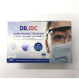 KHẨU TRANG Y TẾ CAO CẤP 4 LỚP IDC MASK HỘP 50 CHIẾC ( MÀU XANH )