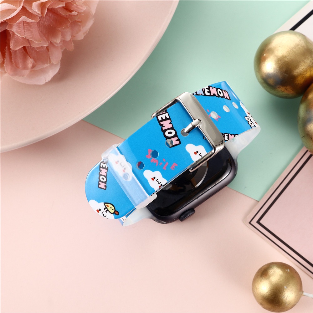 Dây Đeo Đồng Hồ Họa Tiết Hoạt Hình Doraemon Cho iWatch Series 8 7 SE 6 5 4 3 2 1 Correa 38 40 41 42 44 45mm