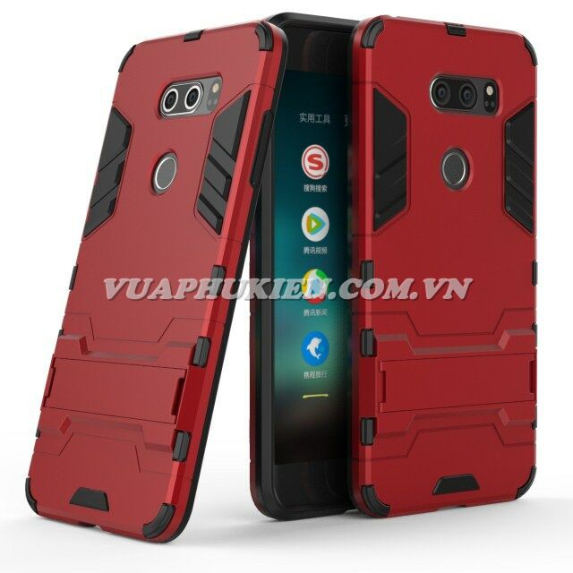 Ốp lưng Iron Man chống sốc cho LG V30, LG V20, LG V10 - Có chân dựng máy