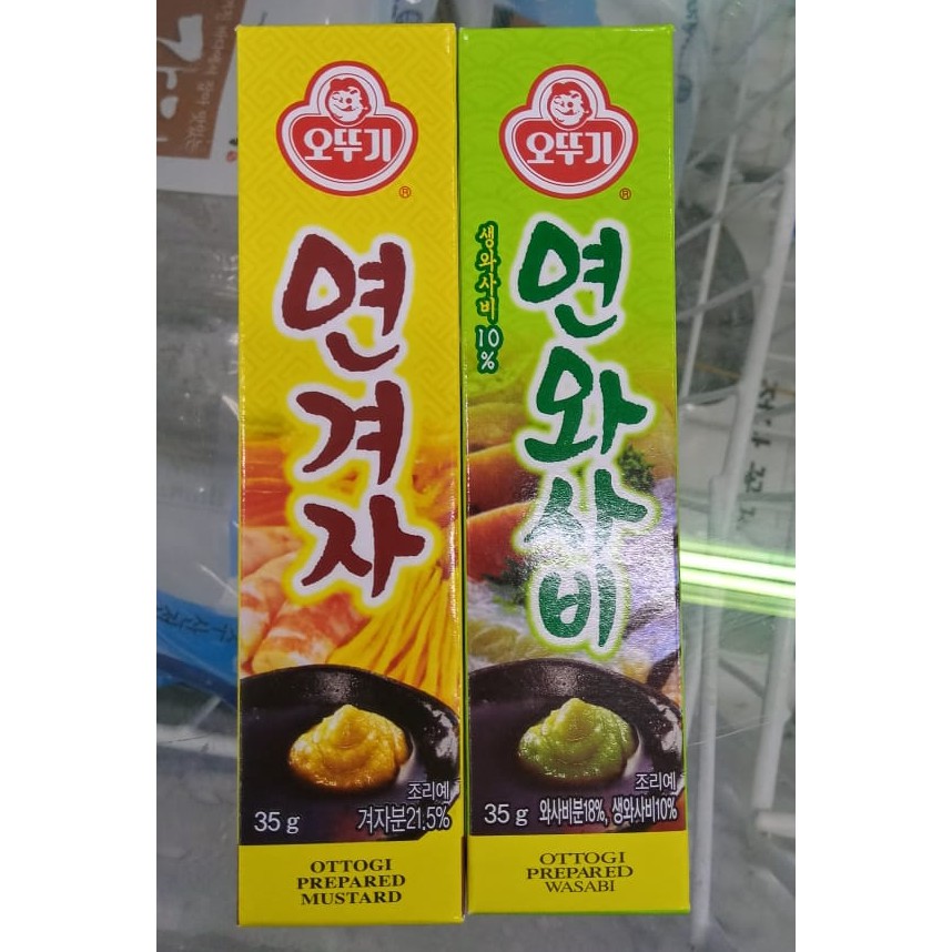 Mù tạt tuýp hàn quốc, mù tạt vàng dạng tuýp 35g - 연와사비, 연겨자