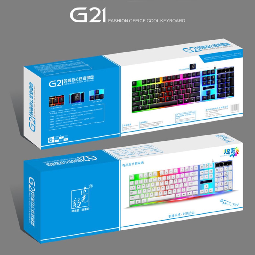 Bàn Phím Cơ Gaming G21, Led Nhiều Màu