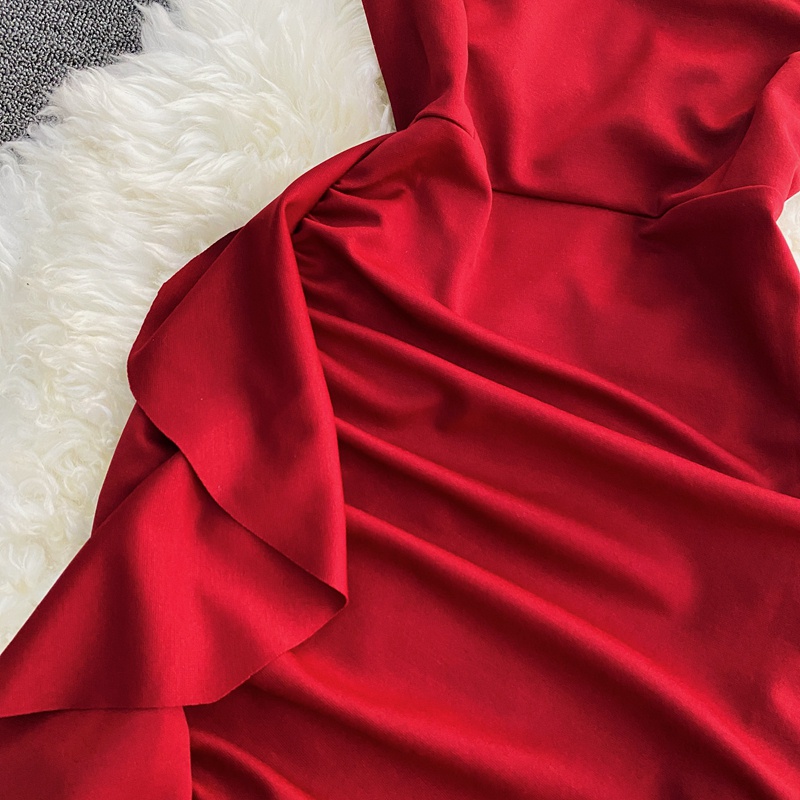 🌸Hàng Order🌸 Váy Đầm Body Lệch Vai Bèo Ngún Hông Tiệc Cưới Thanh Lịch Nữ Tính 🌸Hàng Quảng Châu