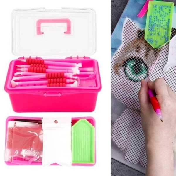 Set 27 Phụ Kiện Làm Tranh Đính Đá 5D DIY Tiện Lợi