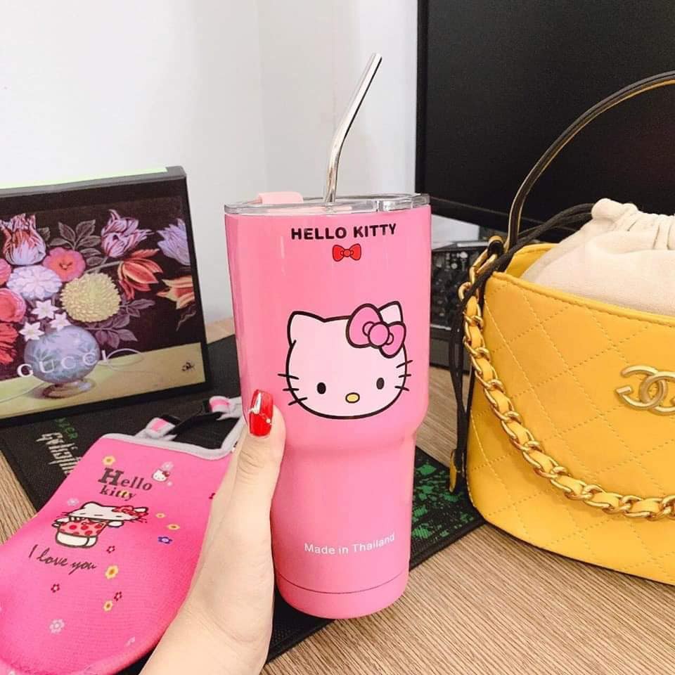 [BÁN KHÔNG LỢI NHUẬN] bình nước giũ nhiệt hello kitti siêu hot làm điên đảo thị trường