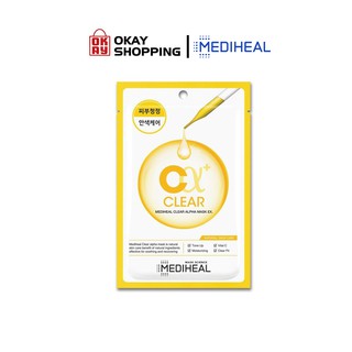 Mặt Nạ Giúp Làm Sạch, Sáng Mịn Da Mediheal Clear Alpha Mask EX 23ml- Hàng Chính Hãng