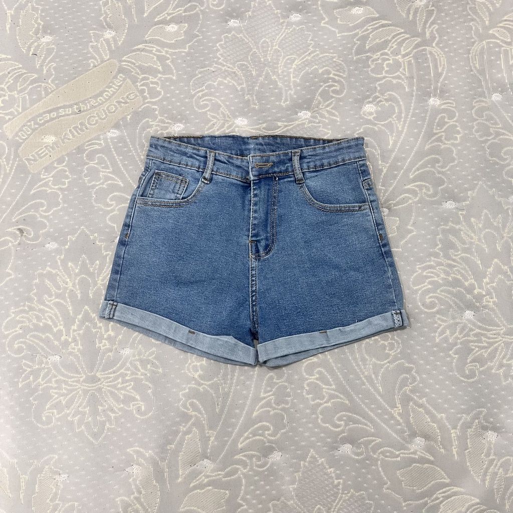Quần short jean nữ, quần bò nữ ngắn, quần sọt nữ màu xanh lưng cao cá tính phong cách HÀN QUỐC 2021 murad_fashion jn5008