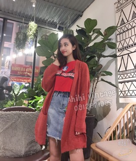 cardigan len ảnh thật 100% 