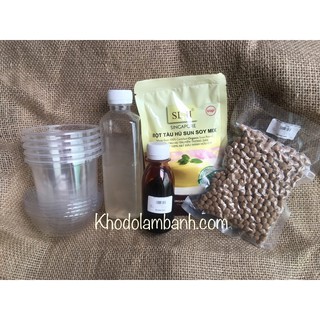 Set tàu hủ trân châu đường đen tự làm tại nhà