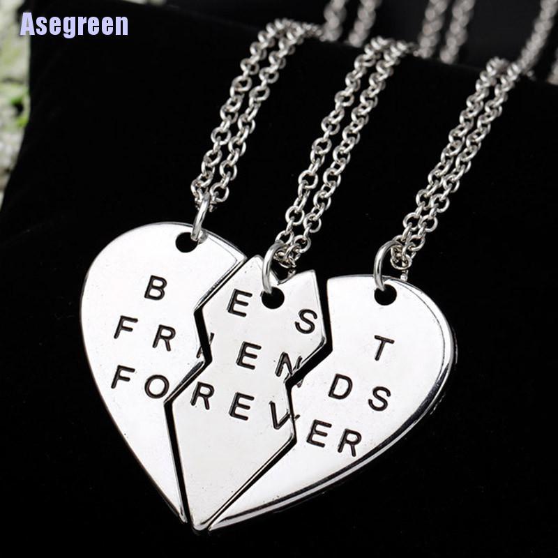 Set 3 Dây Chuyền Mặt Trái Tim Vỡ Thời Trang