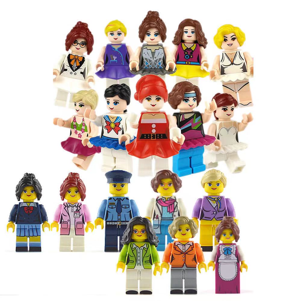 Đồ chơi con mẹ dựng nên khối đồ chơi LEGO phù hợp với công trình Lego xây dựng khối nhỏ búp bê hạt nhỏ lắp ráp các tòa nhà mà các bé Con trai và con gái phát triển trò chơi ghép não