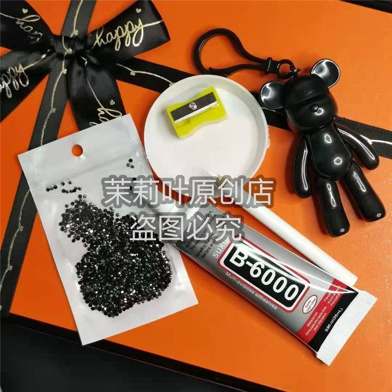 Móc khóa Bearbrick Gấu đính đá nhân tạo thời thượng phụ kiện túi xách