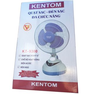 Quạt sạc kiêm đèn ngủ Kentom KT-9300