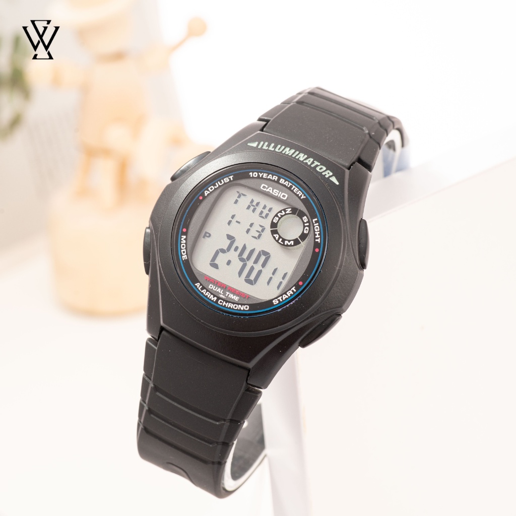 Đồng Hồ Điện Tử Nam Casio WATCHSTORE F-200W-1ADF Thiết Kế Mặt Kính 40mm, Dây Và Vỏ Nhựa Cao Cấp