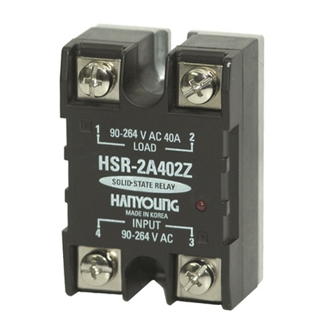 SSR Rơ le bán dẫn in 4-32 V tải 220V 40A Hàn quốc HANYOUNG HSR-2D402Z