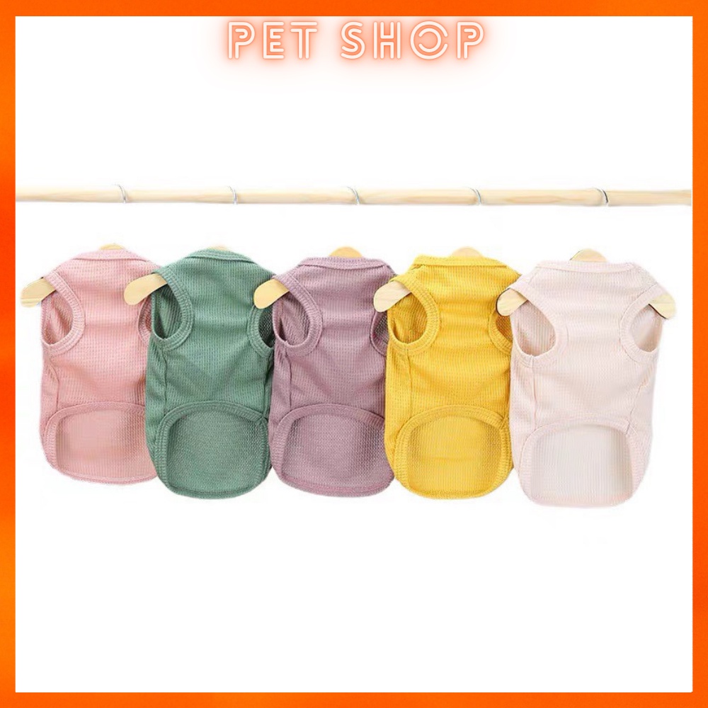 Áo Ba Lỗ Mỏng Thoáng Khí Dễ Thương Cho Thú Cưng, Chất Liệu Mỏng Phù Hợp Mùa Hè, Quần áo cho chó mèo