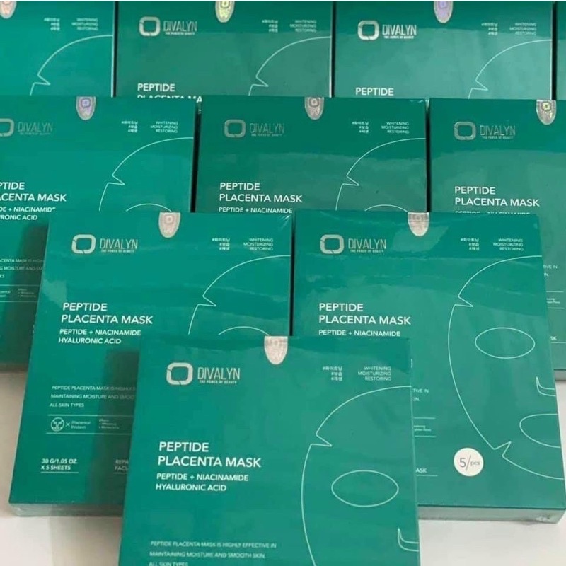 Mặt nạ Diva Lyn peptide placenta mask cấp ẩm sáng da