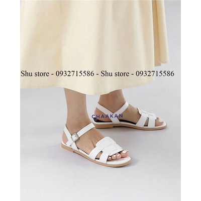 GIÀY SANDAL QUAI HẬU NỮ SHU STORE - SANDAL NỮ THỜI TRANG QUAI NGANG ĐẾ BỆT 1CM