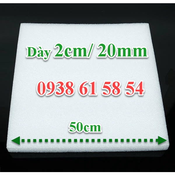 1 Tấm Mút Pe Foam Dày 2cm/ 2 phân Chèn Lót Chống Va Đập