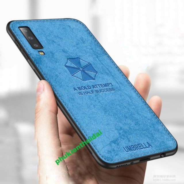 Ốp Samsung A7 2018 Chống sốc vải hươu In 3D cao cấp siêu đẹp