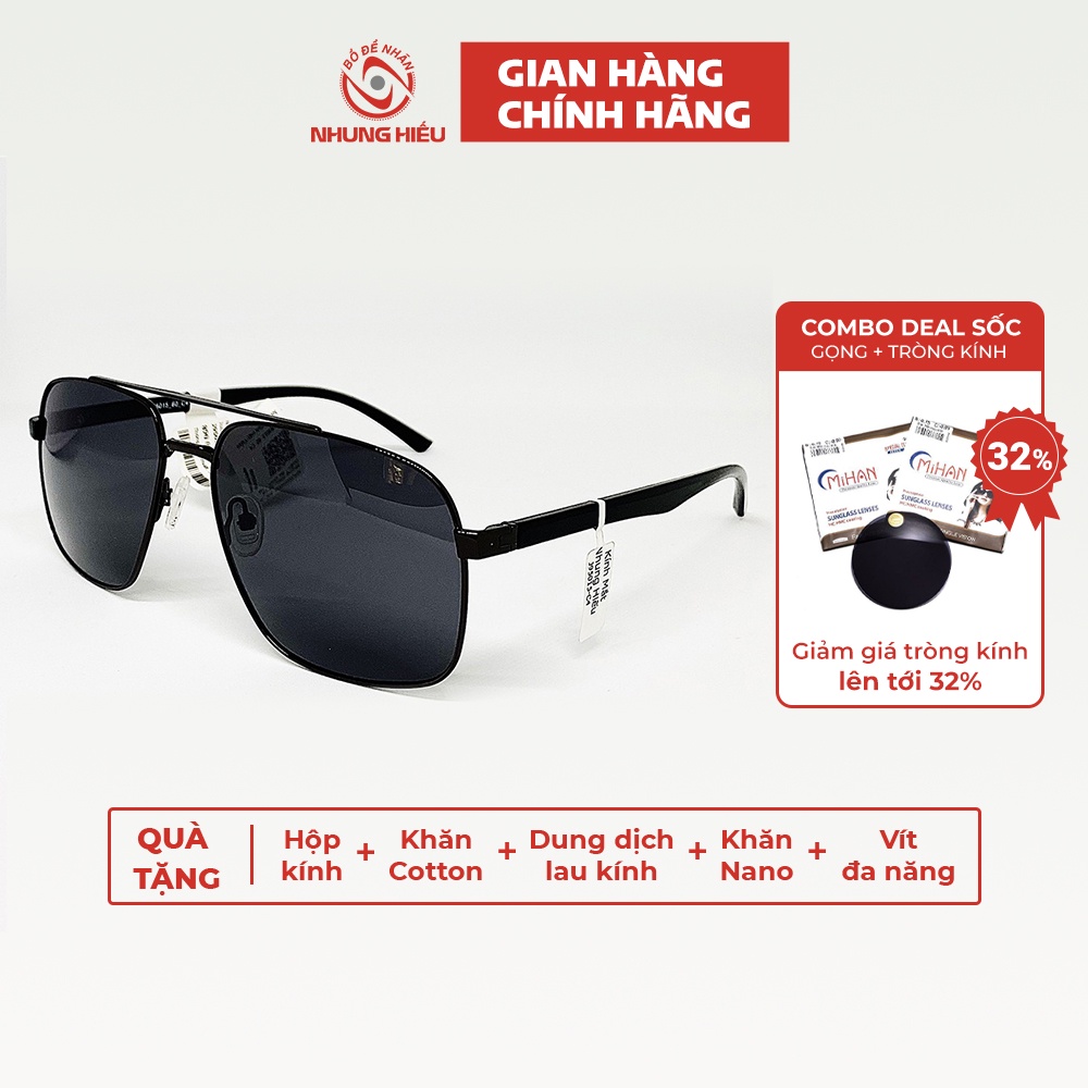 Kính thời trang nam nữ NHUNG HIẾU titan mắt Polaroid freesize