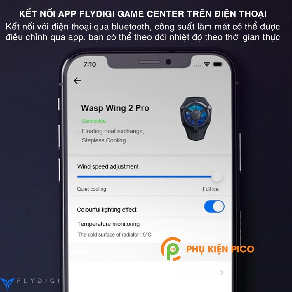 Quạt tản nhiệt điện thoại Flydigi Wasp Wing 2 Pro - Quạt tản nhiệt sò lạnh Flydigi và Memo DL06/DL05/DL03/DL02/DL01