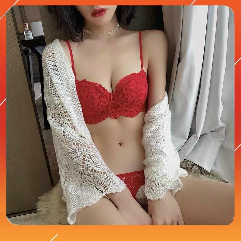 Set bộ đồ lót nữ ren áo có gọng, mút mỏng dành cho các nàng có vòng 1 lớn hoặc đã nâng ngực, Mã B28137