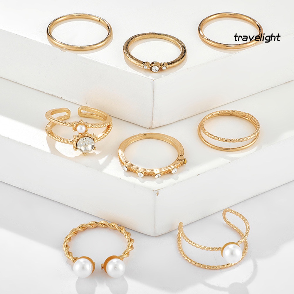 Set 5 / 8 Nhẫn Đeo Tay Phong Cách Bohemian Thời Trang Cho Nữ