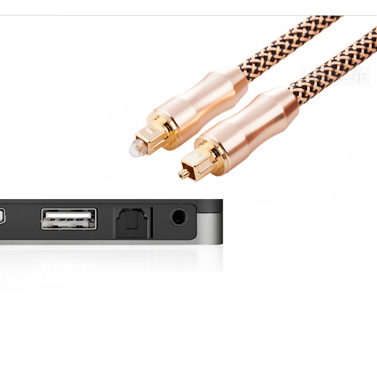 Dây audio quang (Toslink Optical) đầu mạ vàng 24k dài 10m