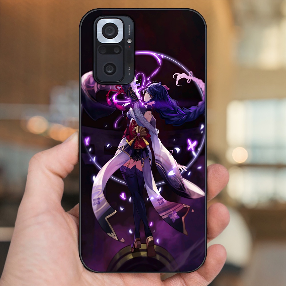 Ốp lưng Xiaomi Redmi Note 10 Pro viền đen in hình Raiden Shogun Genshin Impact