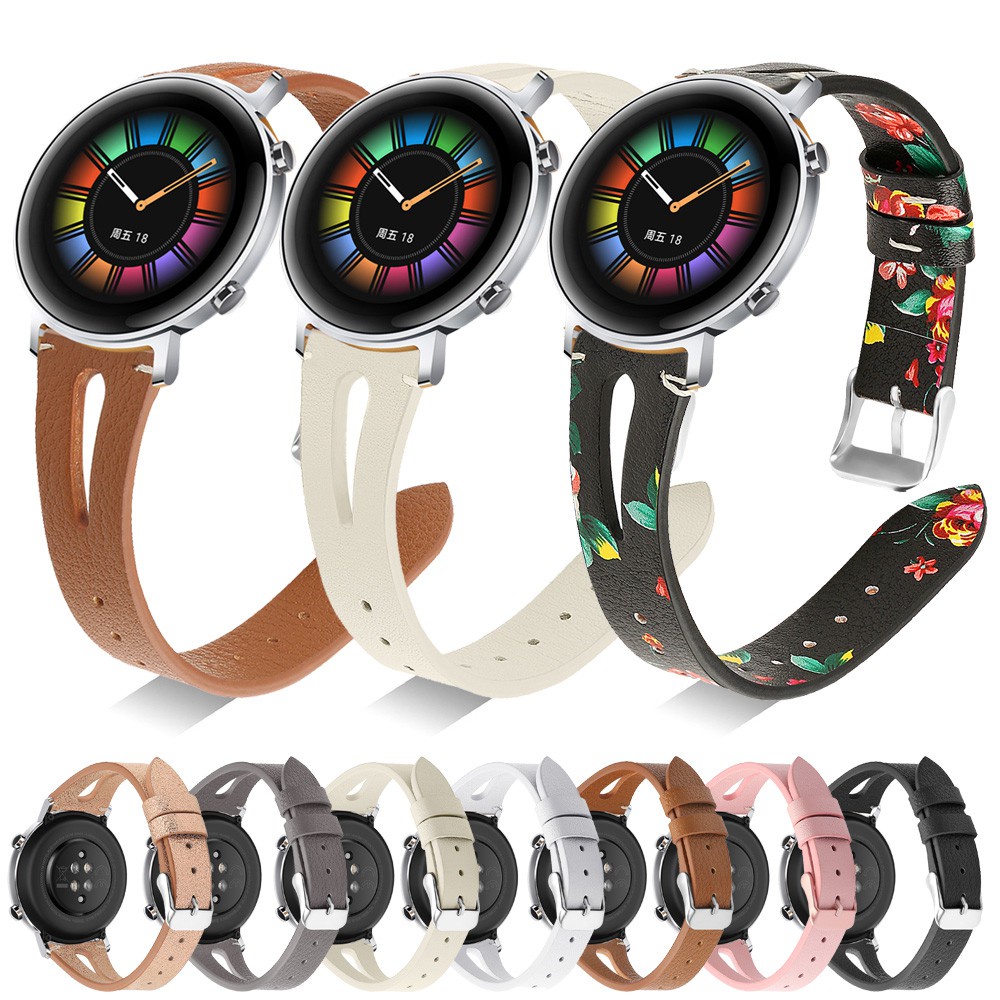 Dây Đeo Bằng Da Thay Thế Cho Đồng Hồ Thông Minh Huawei GT GT2 GT3 Pro 46mm 42mm 43mm GT2e
