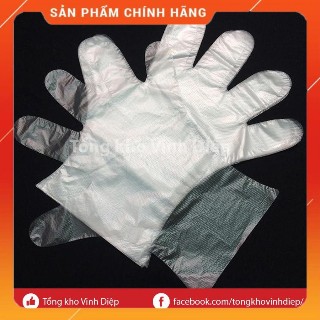 Găng tay nilon tiện lợi hợp vệ sinh, găng tay nilon tự hủy sinh học - Hộp 100 chiếc/túi 100g