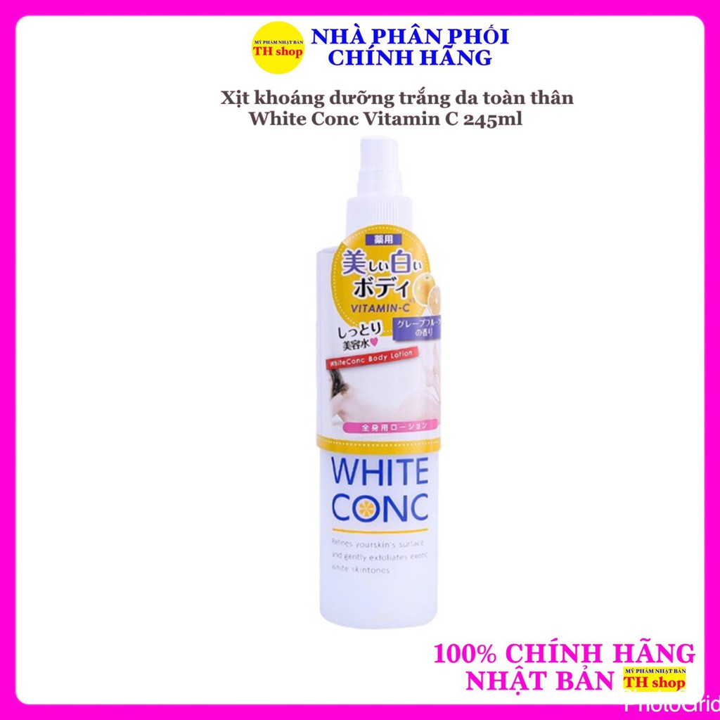 Xịt dưỡng trắng da toàn thân White Conc Body Lotion 245ml