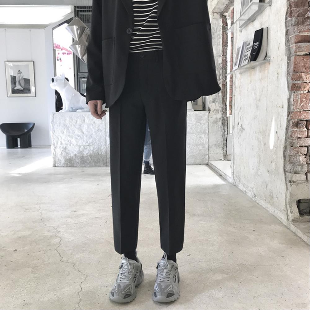 [Tiền Nào Của Đấy]Quần Baggy Nam Màu Đen Ống Rộng Dành Cho Học Sinh Vải Không Xù Phong Cách Hàn Quốc -V01 | BigBuy360 - bigbuy360.vn