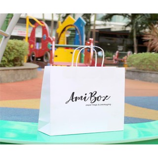 200 túi giấy kraft 30x25x10cm in thương hiệu