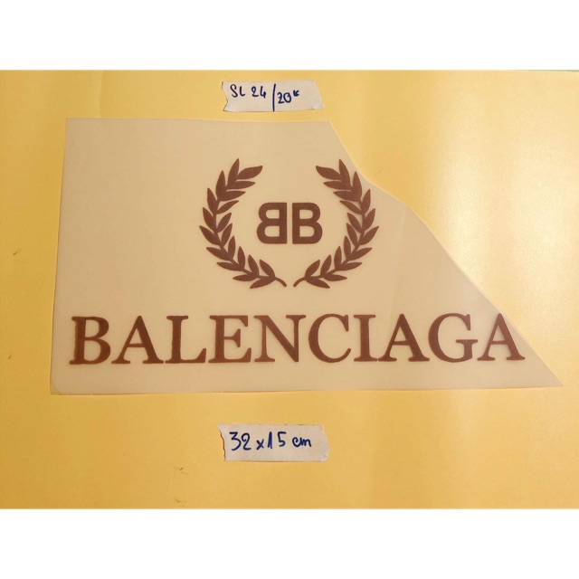 Sticker ủi,patch ủi,hình ủi logo balenciaga