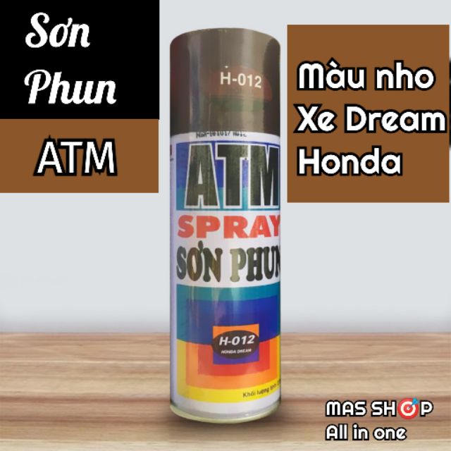 Sơn phun (Sơn xịt) ATM H012  màu nho xe Dream Honda