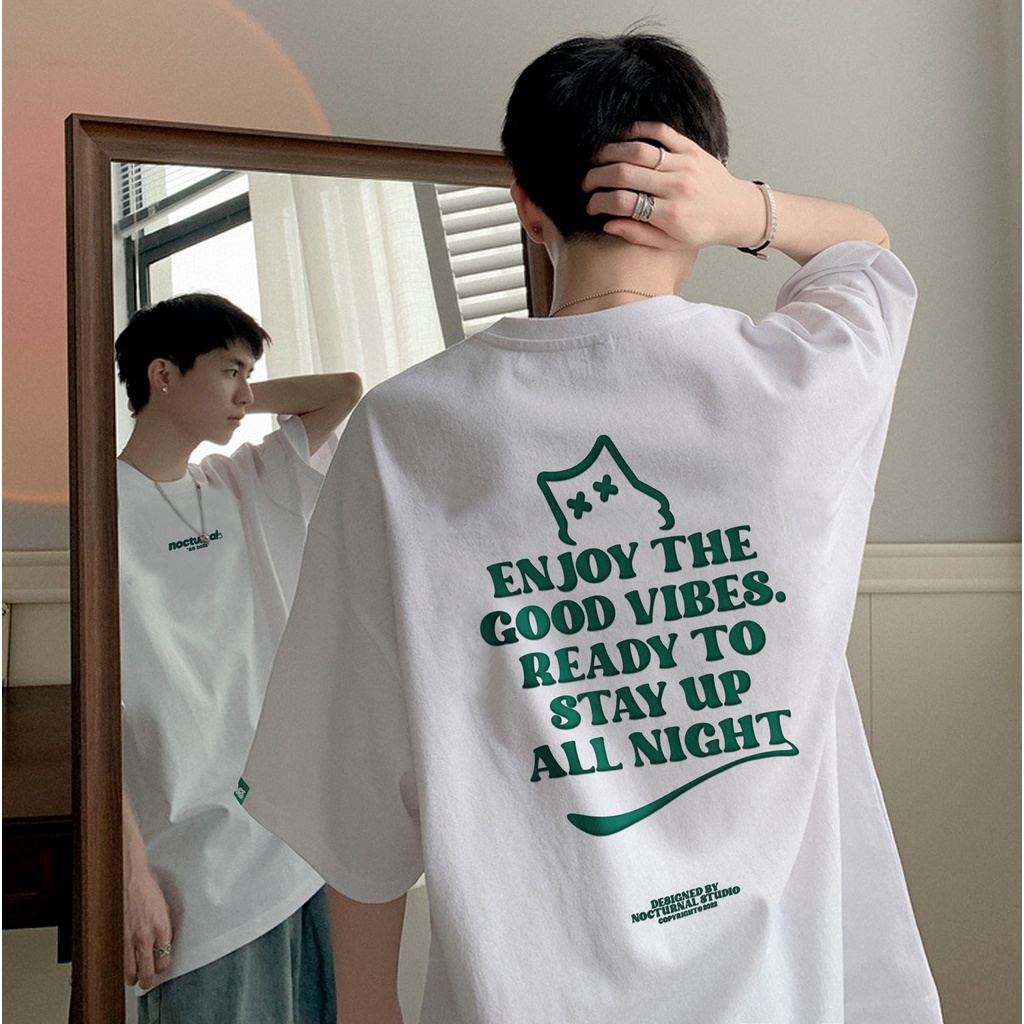 (FULL BOX) Áo Thun In Phồng Oversize NOCTURNAL Nightvibes Tee Cotton 100% Local Brand Unisex Form Rộng Tay Lỡ