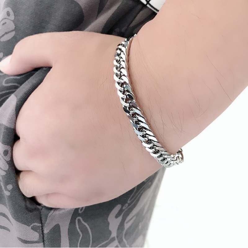 Vòng Tay Thép Titan Phong Cách Hiphop Đường Phố Cá Tính