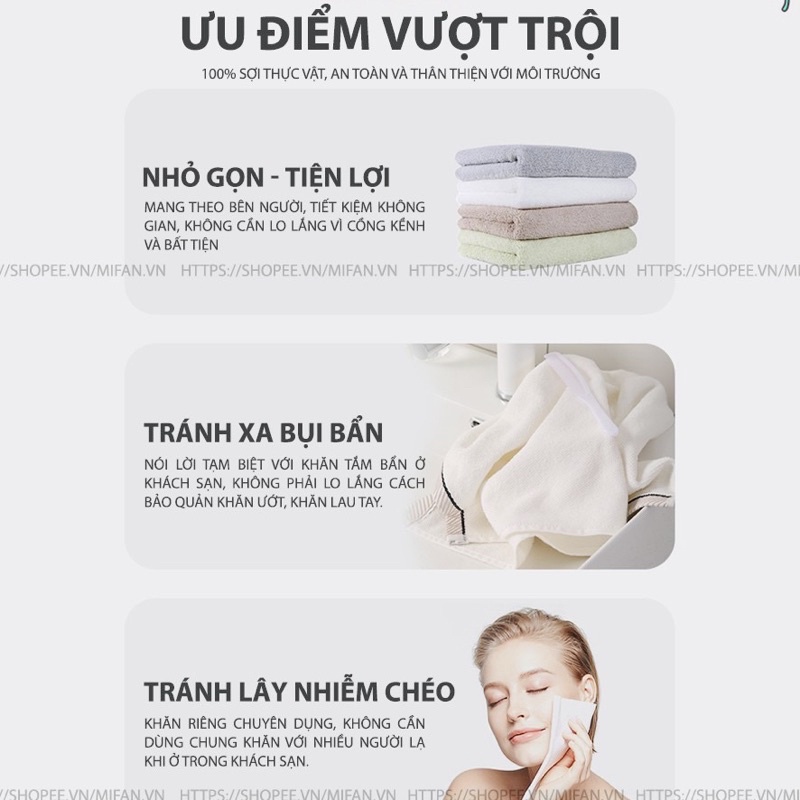 Gói 20 Khăn Giấy Nén Đa Năng Hàn Quốc Siêu Thấm Hút Khăn Lau Mặt Dùng 1 Lần Bông Cotton Tự Nhiên Bông Tẩy Trang