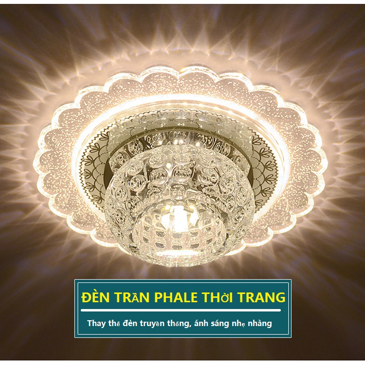 ĐÈN TRẦN PHA LÊ THỜI TRANG 14W ÁNH SÁNG TRẮNG- VÀNG- TRUNG TÍNH