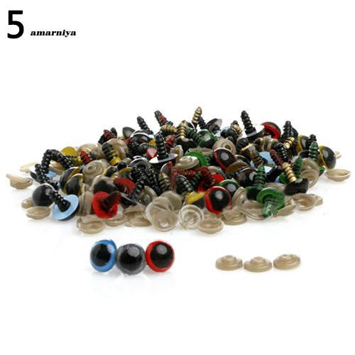 Bộ 100 mắt nhựa cho thú nhồi bông kích thước 8-20mm