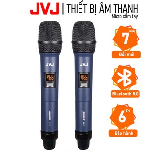 Bộ 2 Microphone không dây W 15 JVJ đa năng cao cấp, tần số tương thích nhiều thiết bị amply- bảo hành 6T