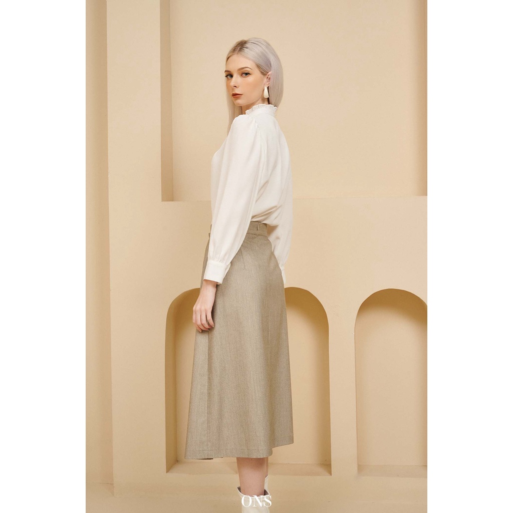 Oyster and Snail - Chân váy dài Sand Skirt  chữ A, khóa sau, 1 lớp - 0030